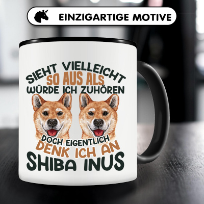 Tasse mit dem Motiv Sieht vielleicht so aus Shiba Inu - Ansicht 5