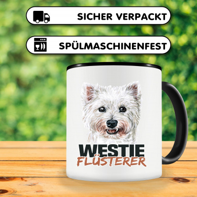 Tasse mit dem Motiv Westie Flsterer - Ansicht 3
