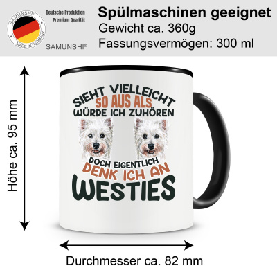 Tasse mit dem Motiv Sieht vielleicht so aus Westies - Ansicht 2