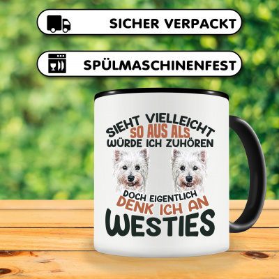 Tasse mit dem Motiv Sieht vielleicht so aus Westies - Ansicht 3