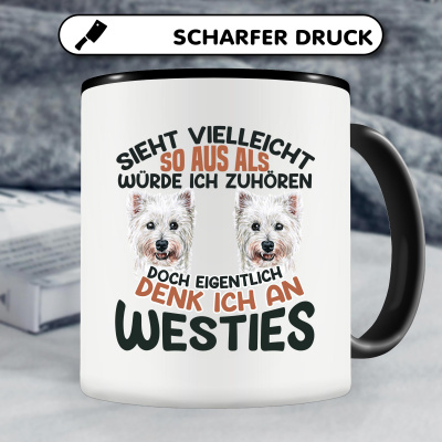 Tasse mit dem Motiv Sieht vielleicht so aus Westies - Ansicht 4
