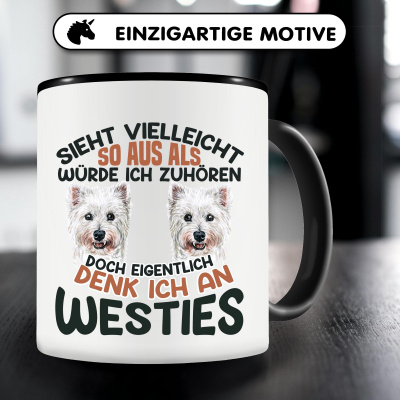 Tasse mit dem Motiv Sieht vielleicht so aus Westies - Ansicht 5