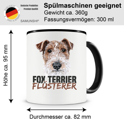 Tasse mit dem Motiv Fox Terrier Flsterer - Ansicht 2