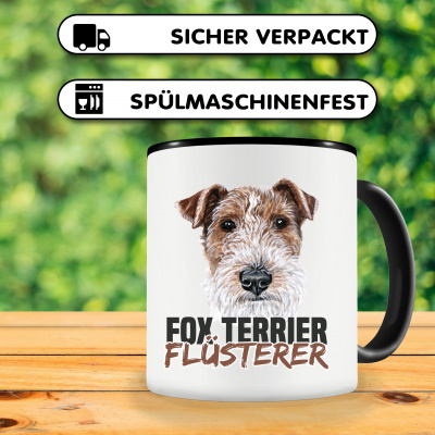 Tasse mit dem Motiv Fox Terrier Flsterer - Ansicht 3