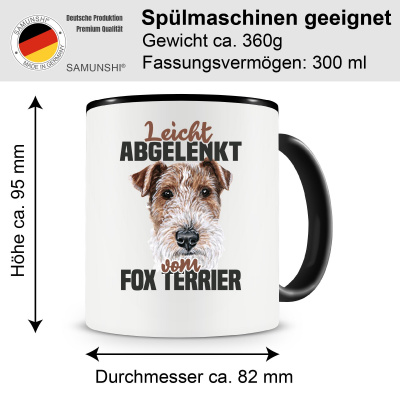 Tasse mit dem Motiv Leicht abgelenkt von Fox Terriern - Ansicht 2