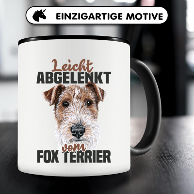 Tasse mit dem Motiv Leicht abgelenkt von Fox Terriern - Ansicht 5