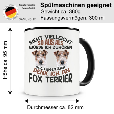 Tasse mit dem Motiv Sieht vielleicht so aus Fox Terrier - Ansicht 2