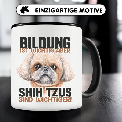 Tasse mit dem Motiv Bildung Wichtig Shih Tzus Wichtiger - Ansicht 5