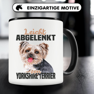 Tasse mit dem Motiv Leicht abgelenkt von Yorkshire Terrier - Ansicht 5