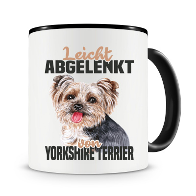 Tasse mit dem Motiv Leicht abgelenkt von Yorkshire Terrier