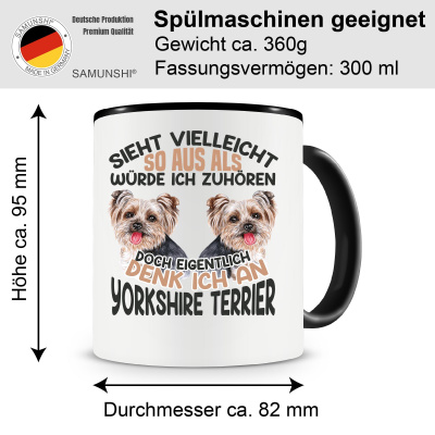 Tasse mit dem Motiv Sieht vielleicht so aus Yorkshire Terrier - Ansicht 2