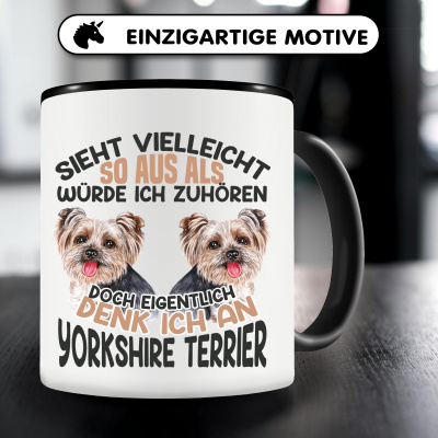 Tasse mit dem Motiv Sieht vielleicht so aus Yorkshire Terrier - Ansicht 5