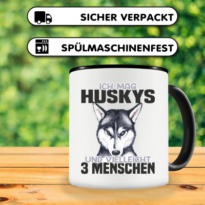 Tasse mit dem Motiv Ich mag Huskys - Ansicht 3