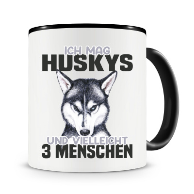Tasse mit dem Motiv Ich mag Huskys