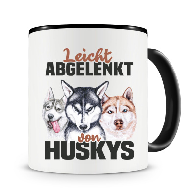 Tasse mit dem Motiv Leicht abgelenkt von Husky