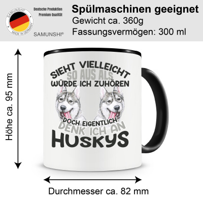 Tasse mit dem Motiv Sieht vielleicht so aus Husky - Ansicht 2