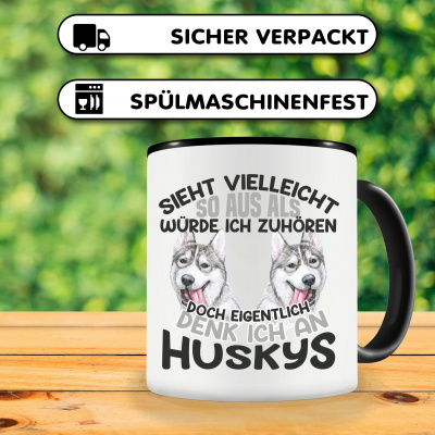 Tasse mit dem Motiv Sieht vielleicht so aus Husky - Ansicht 3