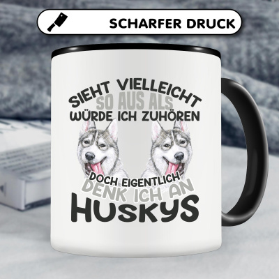 Tasse mit dem Motiv Sieht vielleicht so aus Husky - Ansicht 4