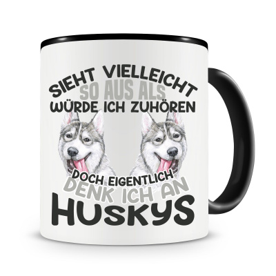 Tasse mit dem Motiv Sieht vielleicht so aus Husky