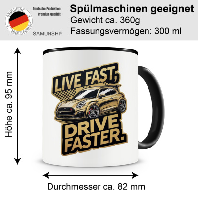 Tasse mit dem Motiv Live fast Drive Faster - Ansicht 2