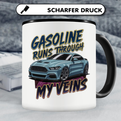 Tasse mit dem Motiv Gasoline runs trough my Veins - Ansicht 5