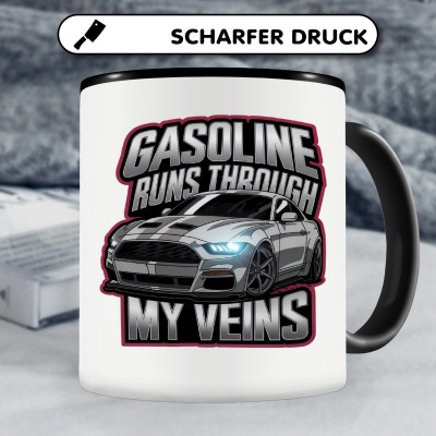 Tasse mit dem Motiv Gasoline runs trough my Veins - Ansicht 5