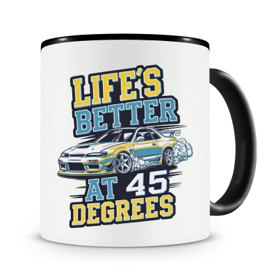 Tasse mit dem Motiv Life's better at 45 Degrees - Ansicht 1