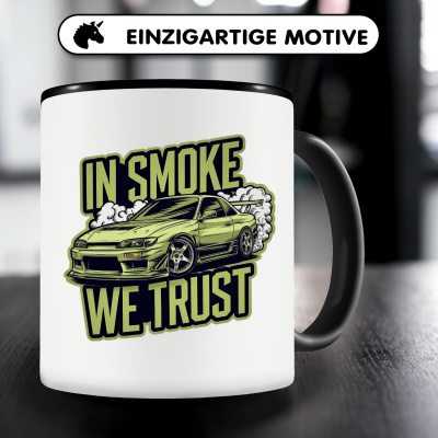 Tasse mit dem Motiv In Smoke we Trust - Ansicht 3