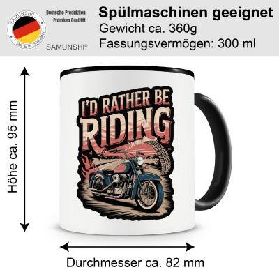 Tasse mit dem Motiv I'd Rather Be Riding - Ansicht 2