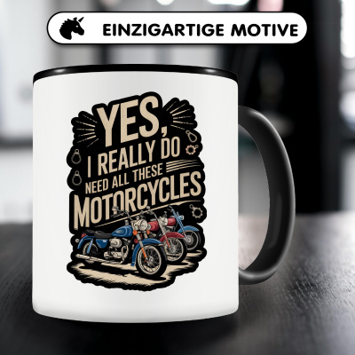 Tasse mit dem Motiv I Need All These Motorcycles - Ansicht 3