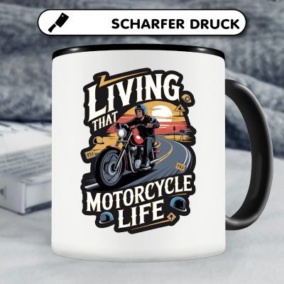 Tasse mit dem Motiv Living That Motorcycle Life - Ansicht 5