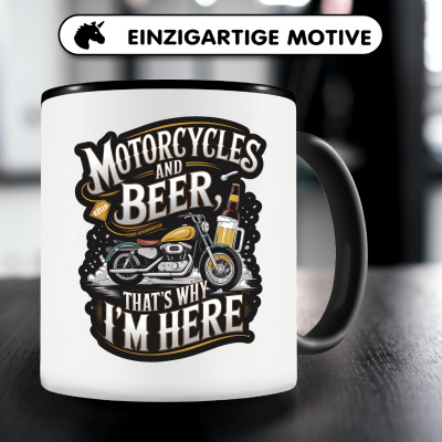 Tasse mit dem Motiv Motorcycles and Beer - Ansicht 3