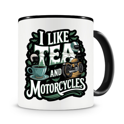 Tasse mit dem Motiv Tea and Motorcycles