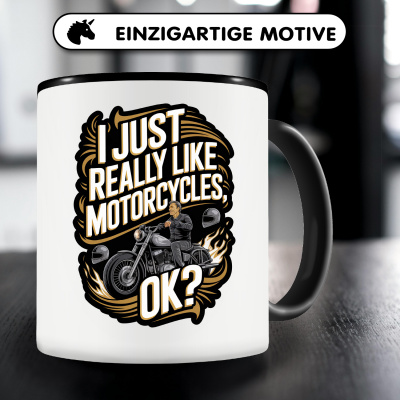 Tasse mit dem Motiv I Really Like Motorcycles - Ansicht 3