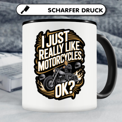 Tasse mit dem Motiv I Really Like Motorcycles - Ansicht 5