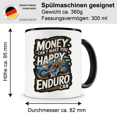 Tasse mit dem Motiv Money Can't Make Happy But Enduro - Ansicht 2