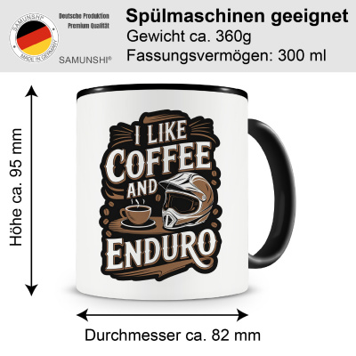 Tasse mit dem Motiv Coffee and Enduro - Ansicht 2