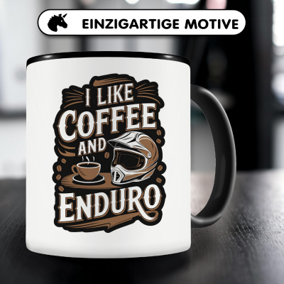 Tasse mit dem Motiv Coffee and Enduro - Ansicht 3