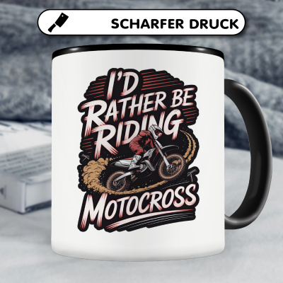 Tasse mit dem Motiv I'd Rather Be Riding Motocross - Ansicht 5