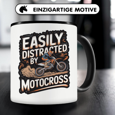 Tasse mit dem Motiv Distracted By Motocross - Ansicht 3