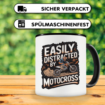 Tasse mit dem Motiv Distracted By Motocross - Ansicht 4