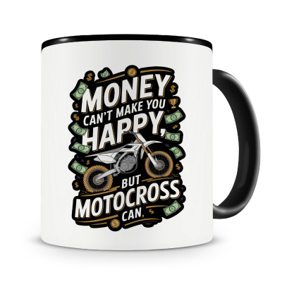 Tasse mit dem Motiv Money Can t Make Happy But Motocross