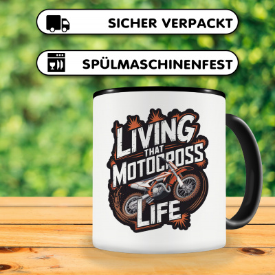 Tasse mit dem Motiv Living That Motocross Life - Ansicht 4