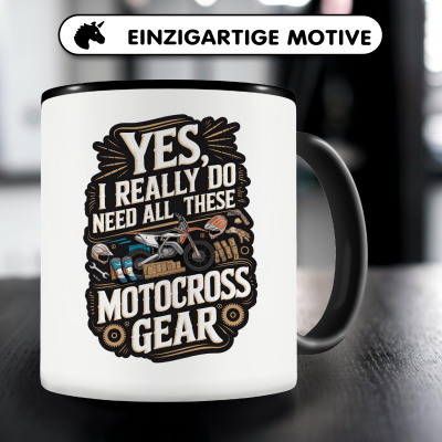 Tasse mit dem Motiv I Need All These Motocross Gear - Ansicht 3