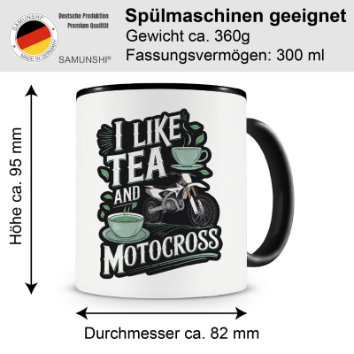 Tasse mit dem Motiv I Like Tea And Motocross - Ansicht 2