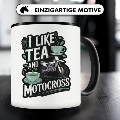 Tasse mit dem Motiv I Like Tea And Motocross - Ansicht 3
