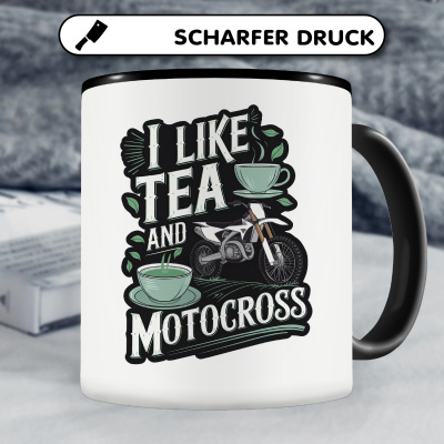 Tasse mit dem Motiv I Like Tea And Motocross - Ansicht 5
