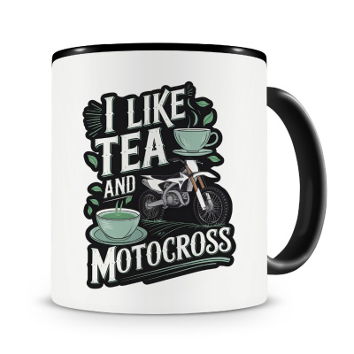 Tasse mit dem Motiv I Like Tea And Motocross - Ansicht 1