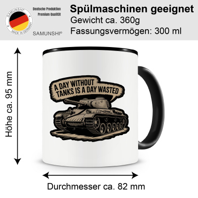 Tasse mit dem Motiv A Day Without Tanks - Ansicht 2