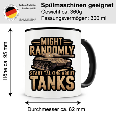 Tasse mit dem Motiv Talks about Tanks - Ansicht 2